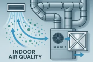 HVAC system improving indoor air quality