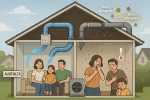Clean air vs dusty air in home ducts